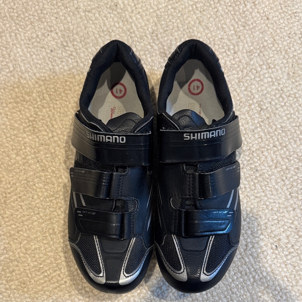 Shimano Black and Silver Cycling Shoes